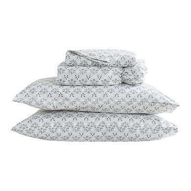 Patina Vie Maison Vintage Floral Printed Sheet Set with Pillowcases