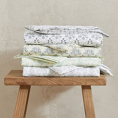 Patina Vie Maison Vintage Floral Printed Sheet Set with Pillowcases