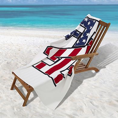 IZOD IZ Flag Oversized Beach Towel