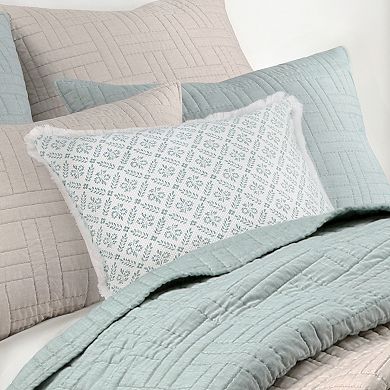 Levtex Home Melange Basketweave Fringe Throw Pillow