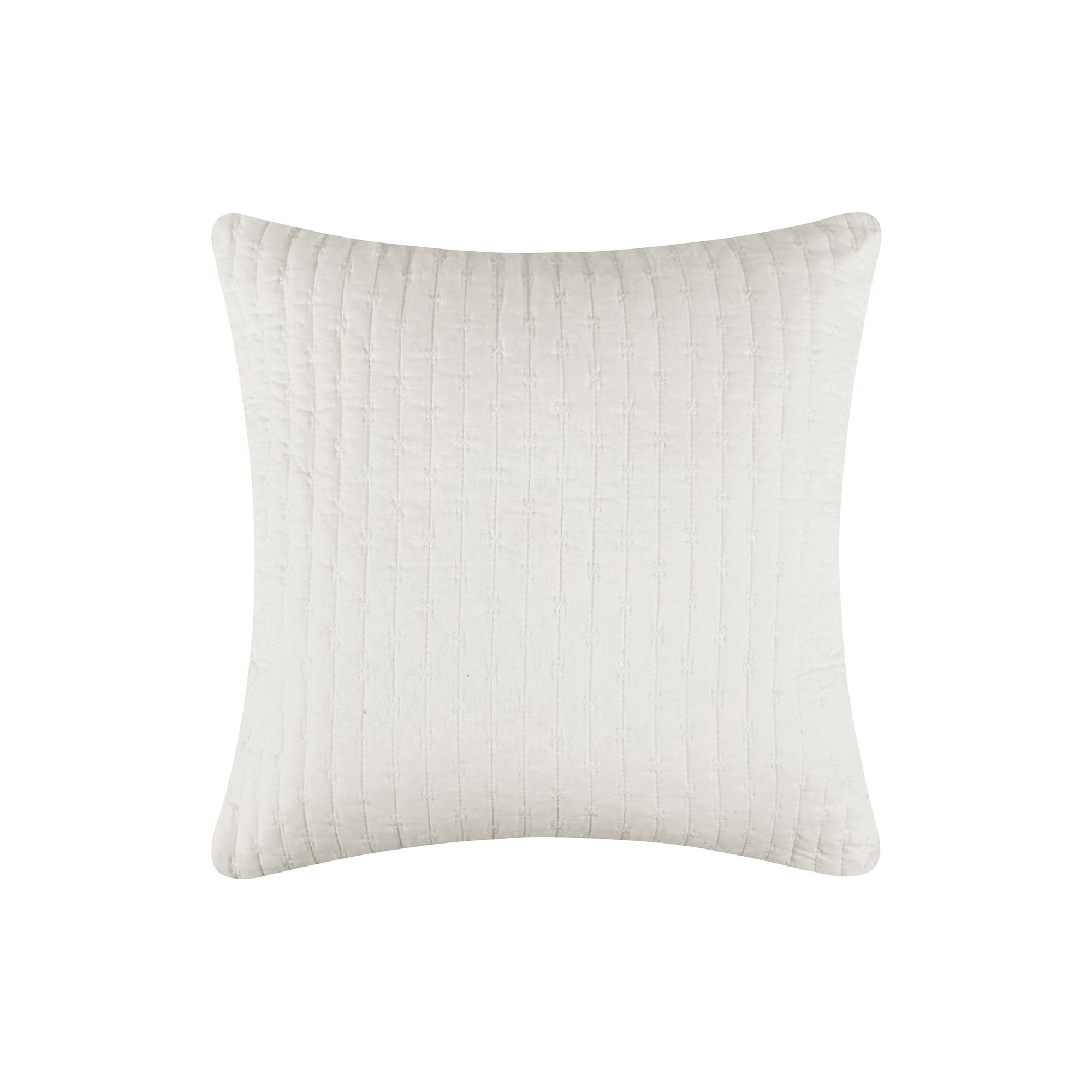 Levtex Home Cross Stitch Square Throw Pillow, Ivory