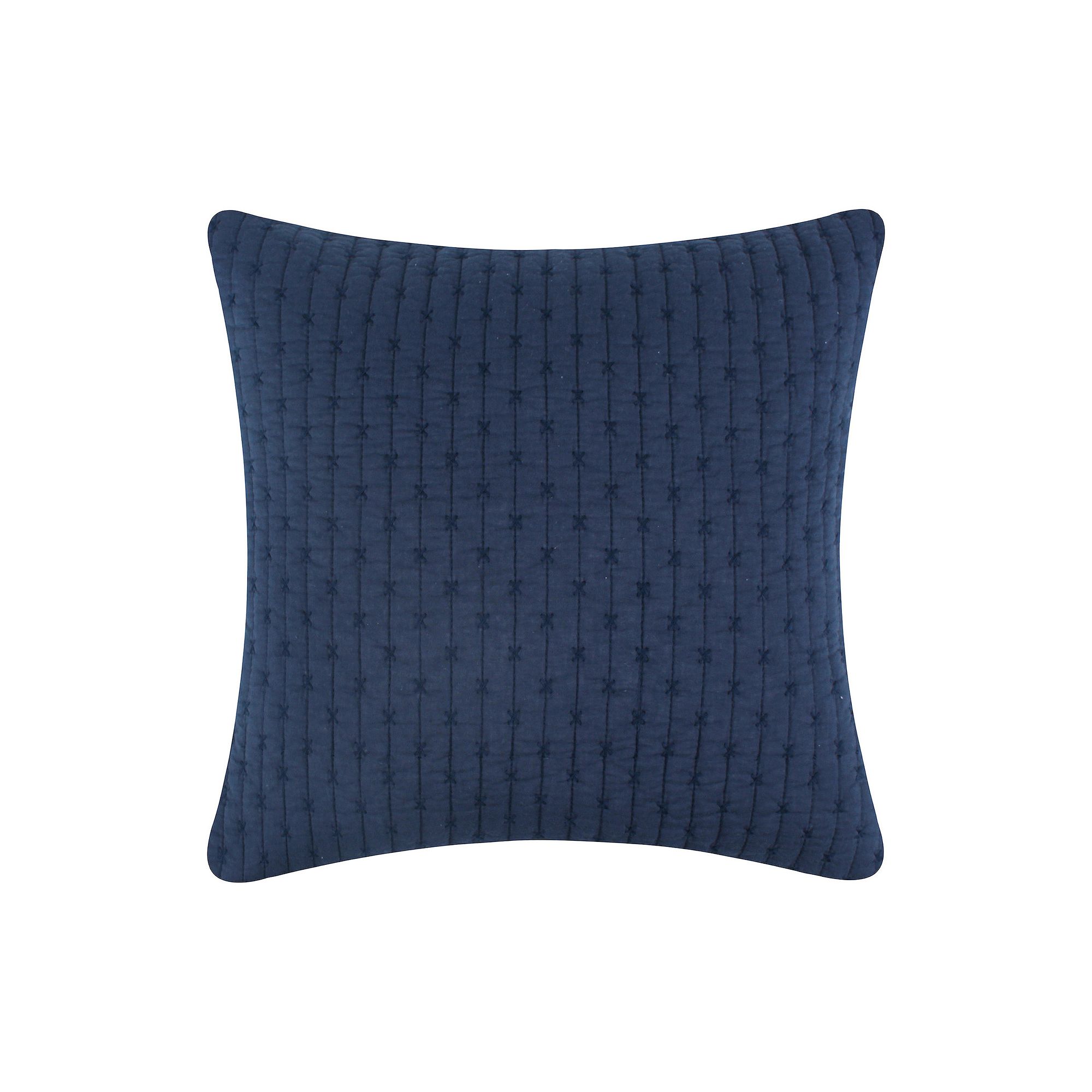 Levtex Home Cross Stitch Square Throw Pillow, Blue