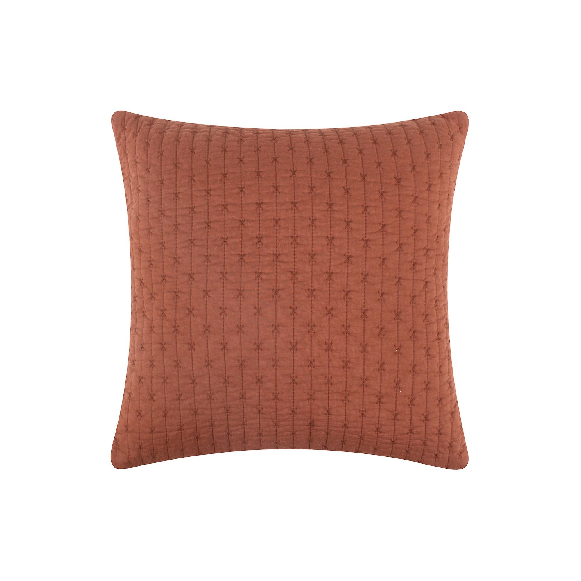 Levtex Home Cross Stitch Square Throw Pillow, Orange
