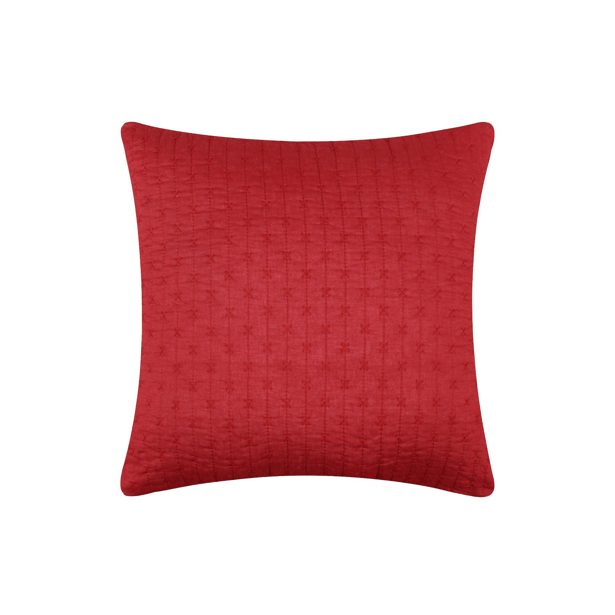 Levtex Home Cross Stitch Square Throw Pillow, Red