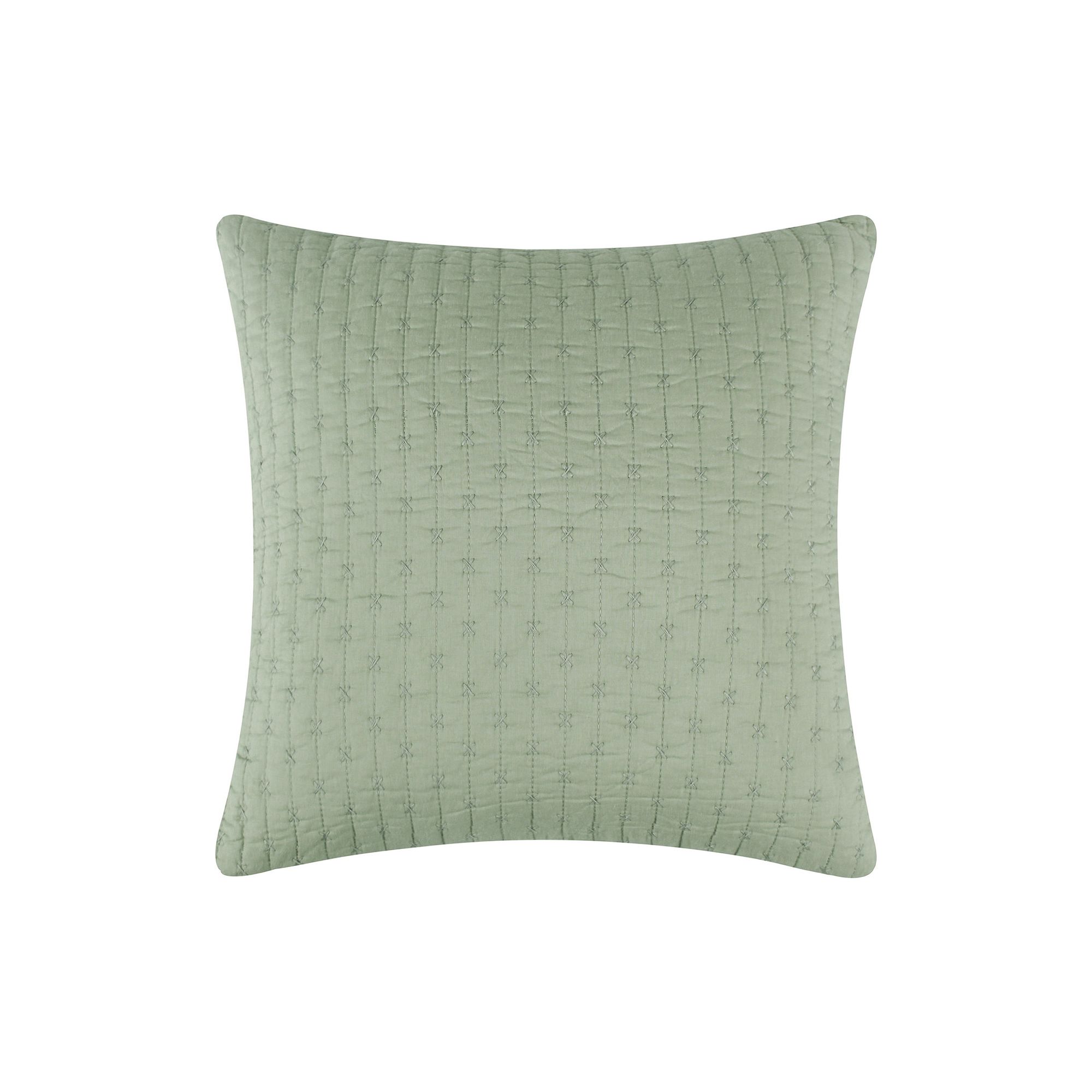 Levtex Home Cross Stitch Square Throw Pillow, Green
