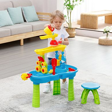Trimate Toddler Sensory Sand and Water 3 Tier Table with Chair