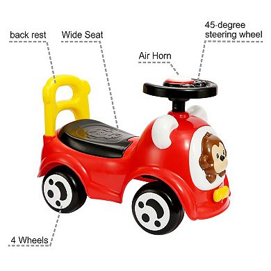 Trimate Toddler Foot to Floor Push and Ride Car with Music