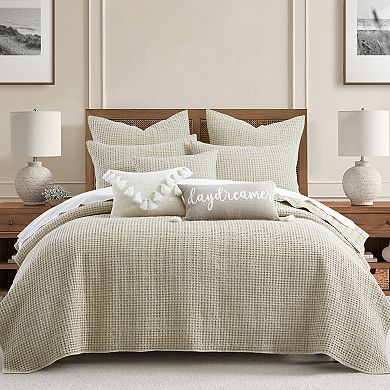 Levtex Home Mills Waffle Taupe Rectangular Throw Pillow