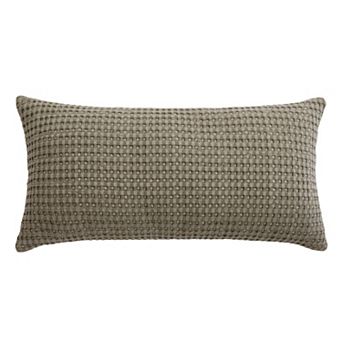 Levtex Home Mills 12 in x 24 in Waffle Taupe Pillow