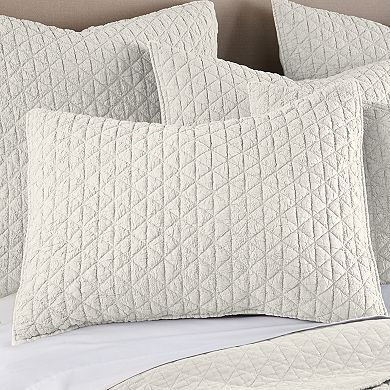 Levtex Home Rowan Cream Textured Quilt Set or Euro Sham Set