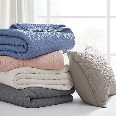 Levtex Home Rowan Cream Textured Quilt Set or Euro Sham Set