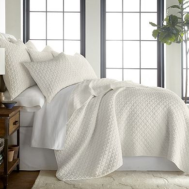 Levtex Home Rowan Cream Textured Quilt Set or Euro Sham Set