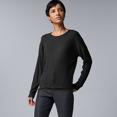theredthered S layered dolman knit ブラック theredthread S layered dolman knit