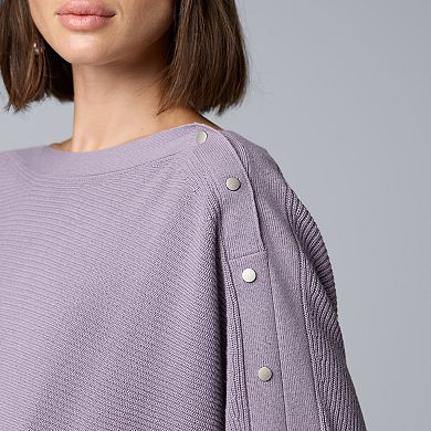 Women's Simply Vera Vera Wang Dolman Snap Sweater