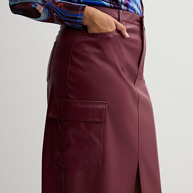 Women's INTEMPO™ Pleather Midi Skirt