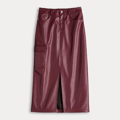 Women's INTEMPO™ Pleather Midi Skirt