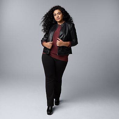 Plus Size Simply Vera Vera Wang Dolman Snap Sweater