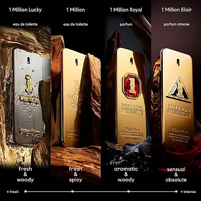 Rabanne 1 Million Lucky Eau de Toilette with Woody Cedar & Plum