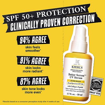 Kiehl's Since 1851 Better Screen UV Serum SPF 50+ Facial Sunscreen