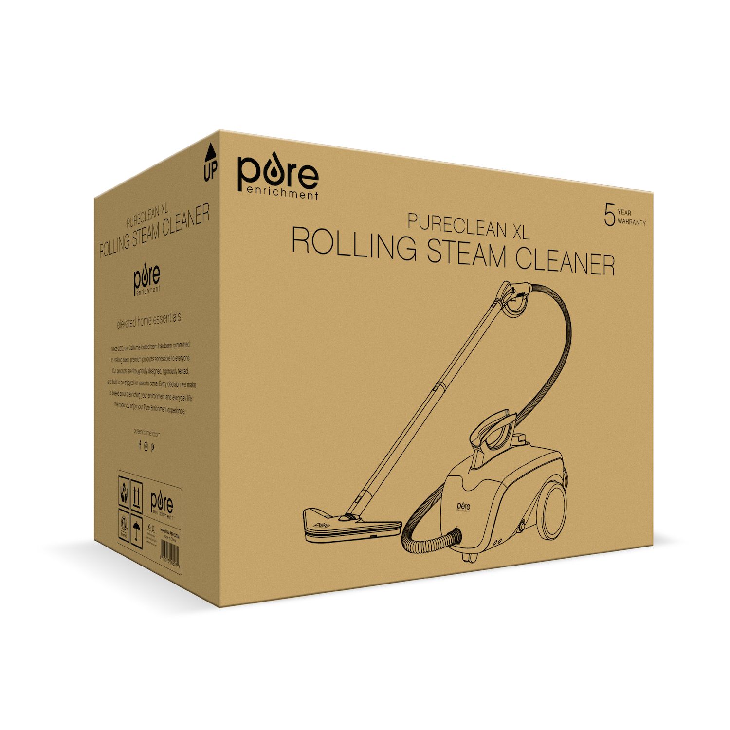 Pure Enrichment PureClean Multi-Purpose Rolling Steam Cleaner - Thumbnail 2