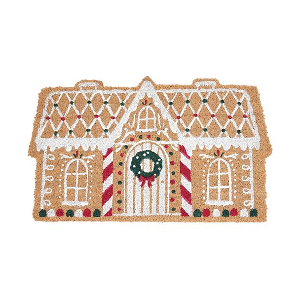 ラグ・カーペット NEIGHBORHOOD SOUVENIR / A-MAT Holiday Living 18-in x 30-in Gingerbread Oh Snap Coir Non-Slip
