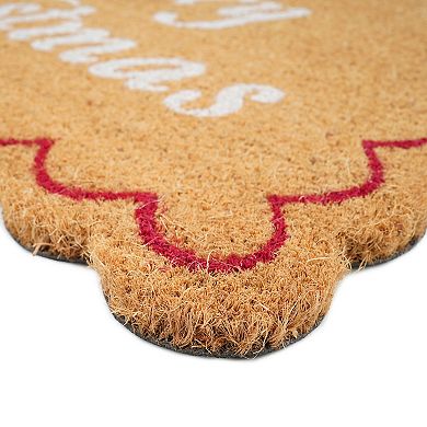 St. Nicholas Square Merry Christmas Retro Coir Doormat