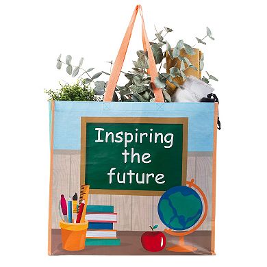 School Themed Large Reusable Tote Bag