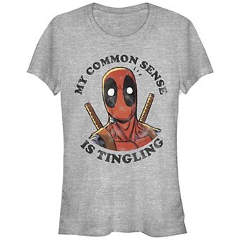 Juniors' Deadpool My Common Sense Is Tingling Graphic Tee