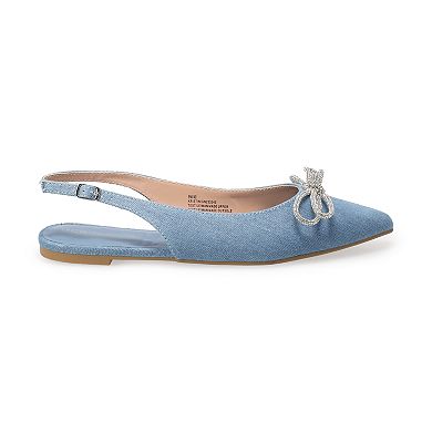 BCBGeneration Kristin Women's Pointed Toe Slingback Flats