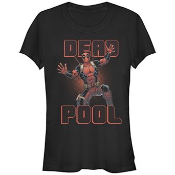 Juniors' Deadpool Surprised Graphic Tee