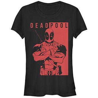 Juniors' Deadpool Bicolor Poster Graphic Tee