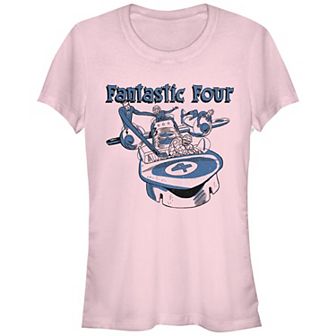 Juniors' Fantastic Four Flying Ride Graphic Tee
