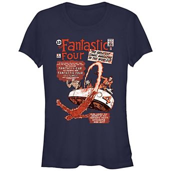 Juniors' Fantastic Four Comic Style Poster Graphic Tee