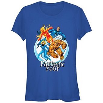 Juniors' Fantastic Four Team Stamp Graphic Tee