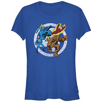 Juniors' Fantastic Four Group Stamp Graphic Tee