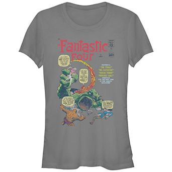 Juniors' Fantastic Four Comic Scene Graphic Tee