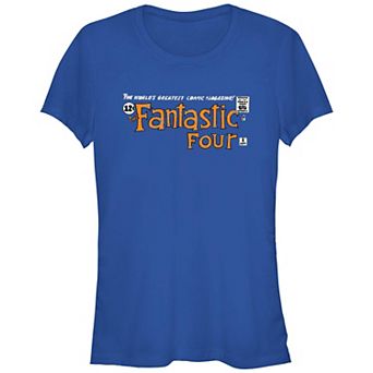 Juniors' Fantastic Four Vintage Logo Graphic Tee