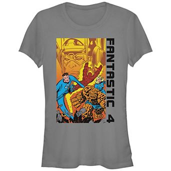 Juniors' Fantastic Four Battle Poster Graphic Tee