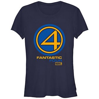 Juniors' Fantastic Four Vintage Style Logo Graphic Tee