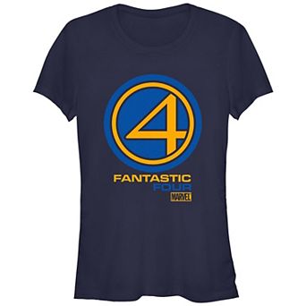 Juniors' Fantastic Four Vintage Style Logo Graphic Tee