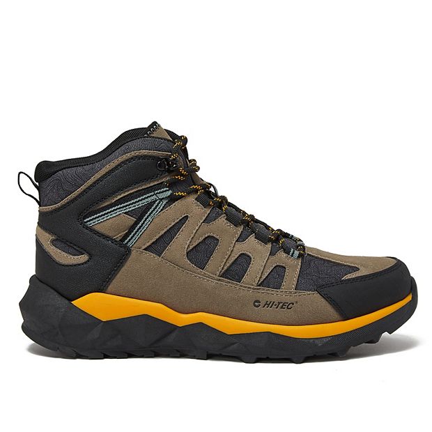 Hi-Tec Brown and Orange Men\'s Hiking Boots Hi-Tec Mens Ht Ravus Mid Waterproof Lace Up Hiking Ankle  main image 4
