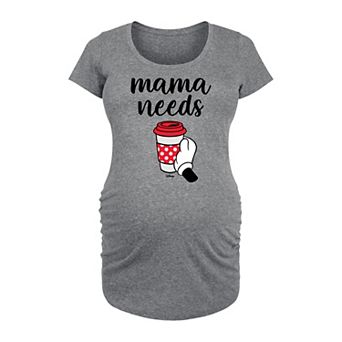 Disney's Minnie Mouse Maternity Mama Needs Coffee Graphic Tee