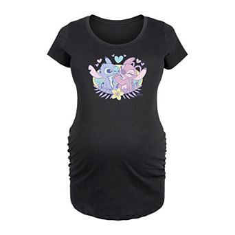 Disney's Lilo & Stitch Maternity Angel Flower Graphic Tee