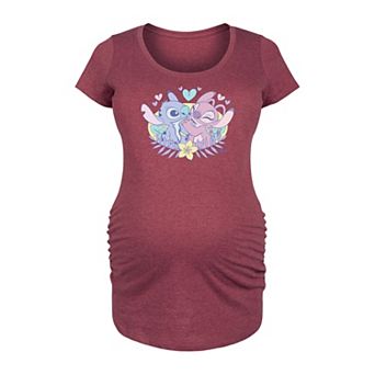 Disney's Lilo & Stitch Maternity Angel Flower Graphic Tee