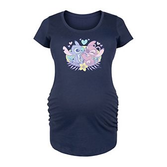 Disney's Lilo & Stitch Maternity Angel Flower Graphic Tee