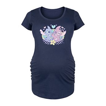 Disney's Lilo & Stitch Maternity Angel Flower Graphic Tee