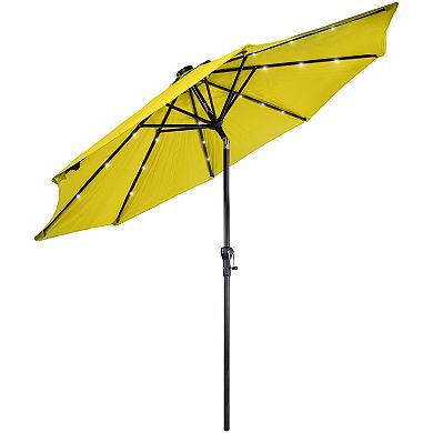 Northlight 9-ft. Solar Lighted Outdoor Patio Market Umbrella