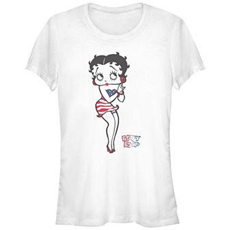 Juniors' Betty Boop Patriotic Dress Graphic Tee
