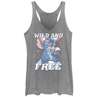 Disney's Lilo & Stitch Juniors' Wild And Free Graphic Racerback Tank