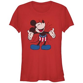 Disney's Mickey Mouse Juniors' Stars And Stripes Shorts Graphic Tee